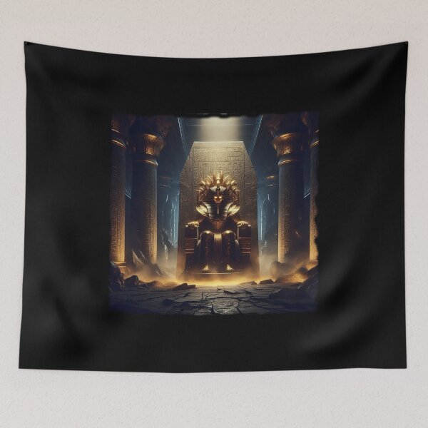 Item preview, ​Majestic Ancient Egyptian Pharaoh King | Golden Ancient Art designed and sold by MouradStudio.
