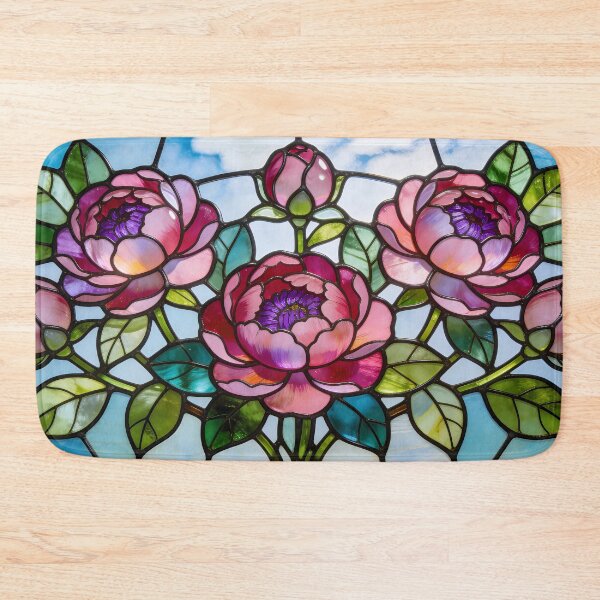 Item preview, Stained Glass Paeonies designed and sold by CalmnessbyChoice.