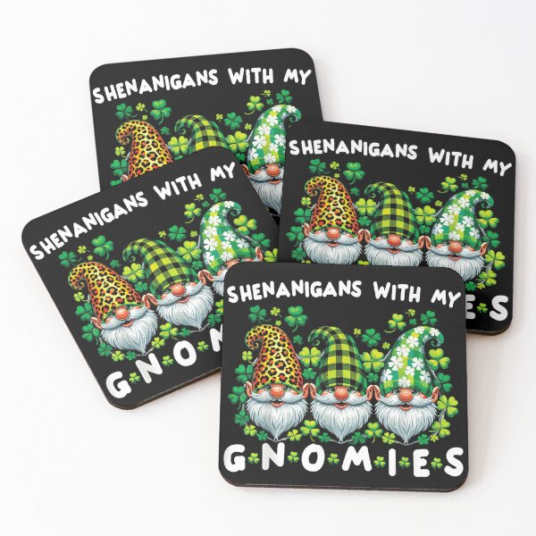 Item preview, Shenanigans With My Gnomies Green Clover Gnomes Redbubble Exclusive St. Patrick's Day T-Shirt designed and sold by MiteKangerin.