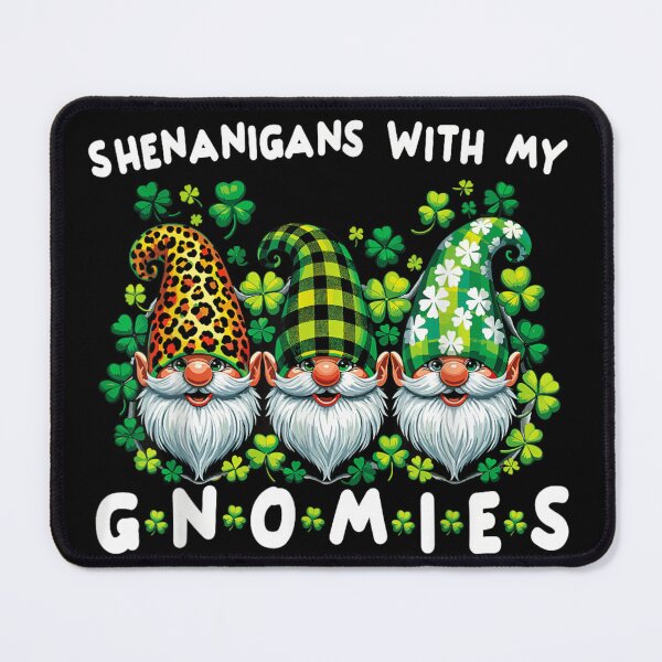 Item preview, Shenanigans With My Gnomies Green Clover Gnomes Redbubble Exclusive St. Patrick's Day T-Shirt designed and sold by MiteKangerin.