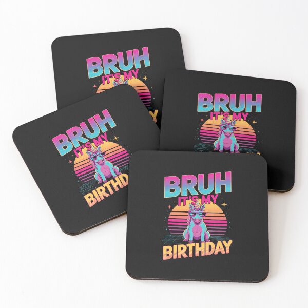 Item preview, Bruh Birthday Unicorn Sunset designed and sold by Happycapyco.