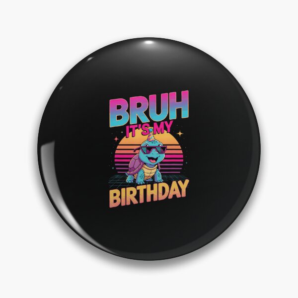 Item preview, Bruh Birthday Turtle Sunset designed and sold by Happycapyco.