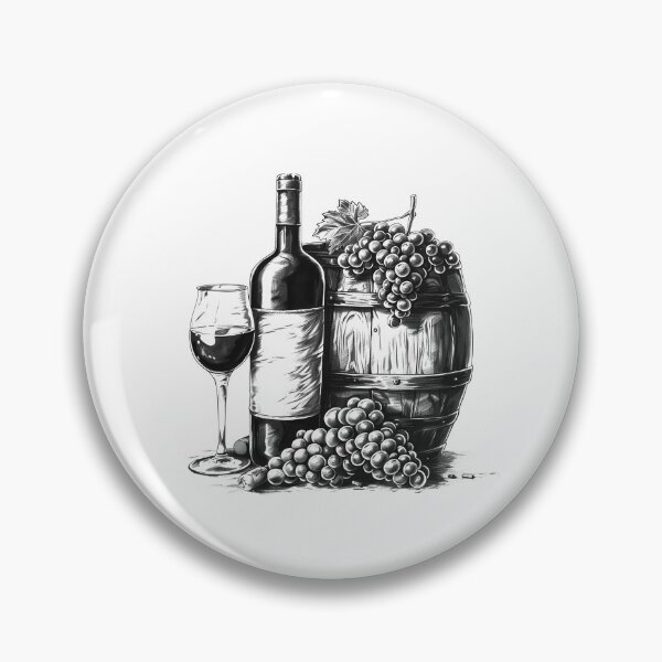 Item preview, Rustic Wine Bottle Grapes Barrel Vineyard Lover Design designed and sold by inkoutninja.