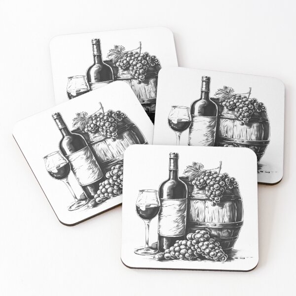 Item preview, Rustic Wine Bottle Grapes Barrel Vineyard Lover Design designed and sold by inkoutninja.