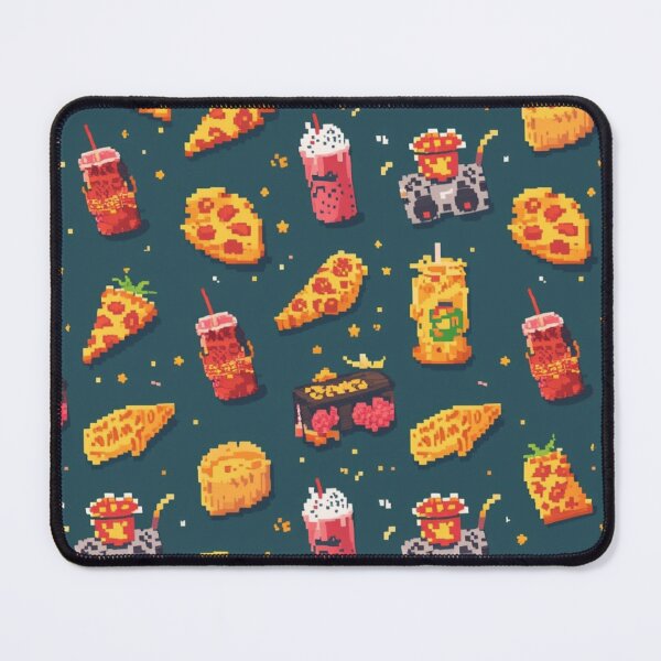 Item preview, Pixel Art Junk Food and Snacks Retro Pattern designed and sold by ViralVibeLab.