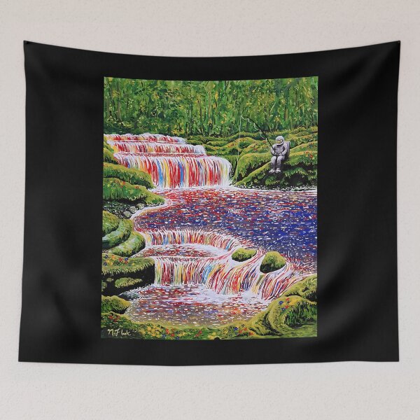 Item preview, Eerie Liminal Space Pink River Fishing designed and sold by snbavrey64.