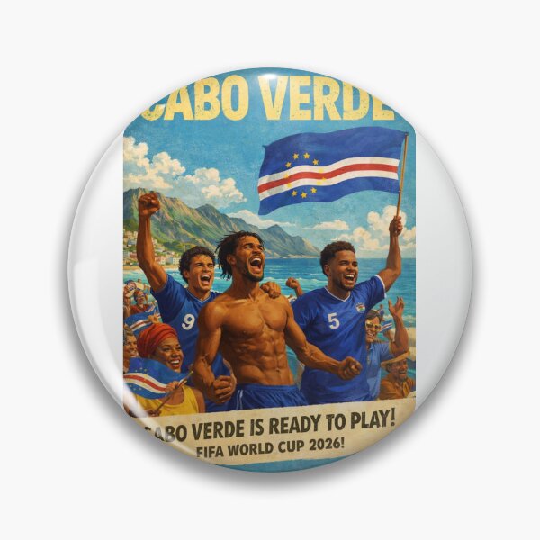 Item preview, Cabo Verde Praia Santiago Island Atlantic Ocean FIFA World Cup Blue Sharks Celebration designed and sold by Aryabek.