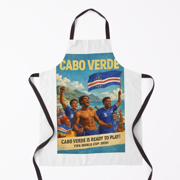 Item preview, Cabo Verde Praia Santiago Island Atlantic Ocean FIFA World Cup Blue Sharks Celebration designed and sold by Aryabek.