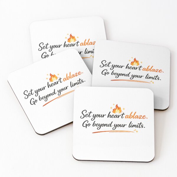 Item preview, Rengoku Kyojuro - Set your heart ablaze motivational words designed and sold by My Artprintz.