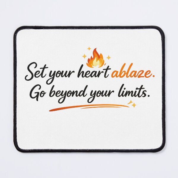 Item preview, Rengoku Kyojuro - Set your heart ablaze motivational words designed and sold by My Artprintz.