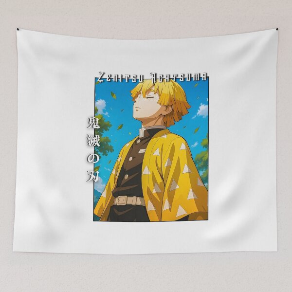 Item preview, Yellow‑Haori Lightning Warrior – Fierce Anime Portrait designed and sold by lamiarte.
