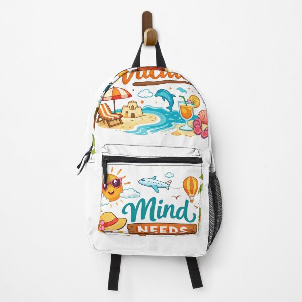 Item preview, Mind Needs Vacation Cute Aesthetic Travel Quote Design | Summer Beach Vibes Illustration designed and sold by Sanika arts .