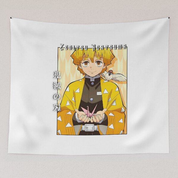 Item preview, Yellow‑Haori Lightning Warrior – Fierce Anime Portrait designed and sold by lamiarte.