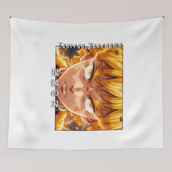 Item preview, Yellow‑Haori Lightning Warrior – Fierce Anime Portrait designed and sold by lamiarte.