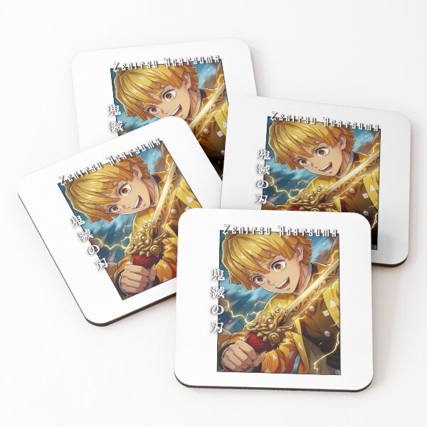 Item preview, Yellow‑Haori Lightning Warrior – Fierce Anime Portrait designed and sold by lamiarte.