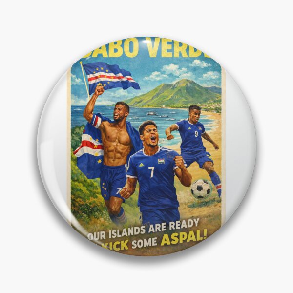 Item preview, Cabo Verde Santo Antão Fogo Island Atlantic Coast FIFA World Cup Blue Sharks Pride designed and sold by Aryabek.