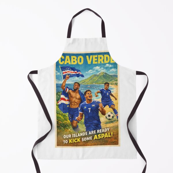 Item preview, Cabo Verde Santo Antão Fogo Island Atlantic Coast FIFA World Cup Blue Sharks Pride designed and sold by Aryabek.
