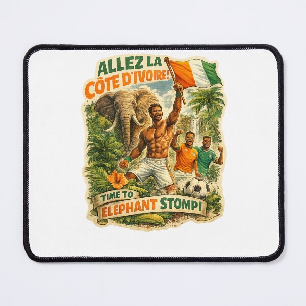 Item preview, Côte d’Ivoire Abidjan Taï National Park Elephants African Football FIFA World Cup Pride designed and sold by Aryabek.