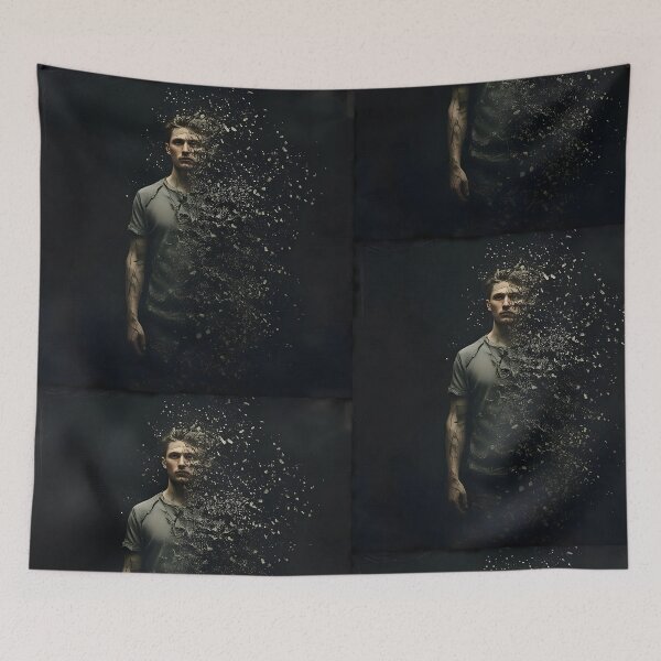 Item preview, Fading Away | Shattered Man Disintegration Art designed and sold by MouradStudio.