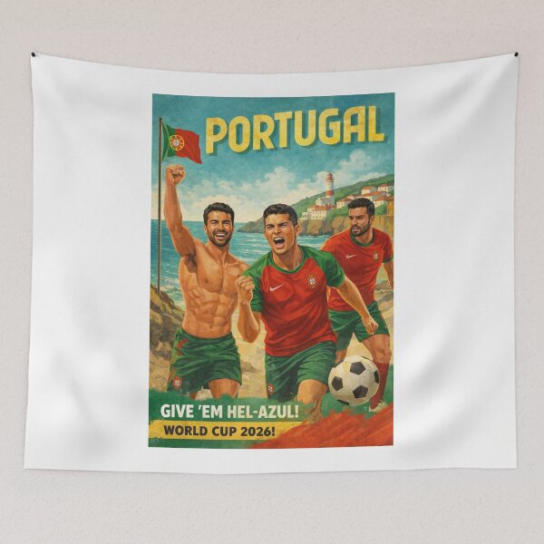 Item preview, Portugal Hel-Azul Spirit at Cabo da Roca and Belém Tower for FIFA World Cup 2026 designed and sold by Aryabek.