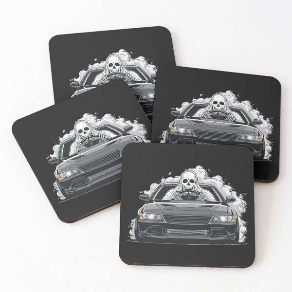 Item preview, Death Driver Drift – Skeleton Behind the Wheel Street Racing Art designed and sold by KPDesignLab.
