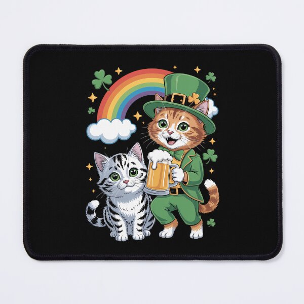 Item preview, Cat St Patricks Day Leprechaun Riding Caticorn Unicorn designed and sold by IdunayaStore.
