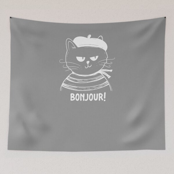 Item preview, Bonjour French Cat France Lover Francophile designed and sold by alber-garnell.