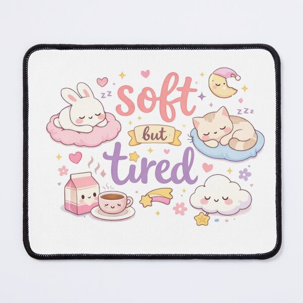 Item preview, Soft But Tired Cute Aesthetic Design | Kawaii Sleepy Mood Pastel Art designed and sold by Sanika arts .