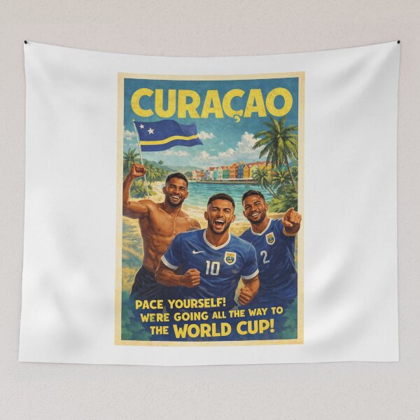 Item preview, Curaçao Willemstad Waterfront Football Energy near Queen Emma Bridge and Handelskade designed and sold by Aryabek.