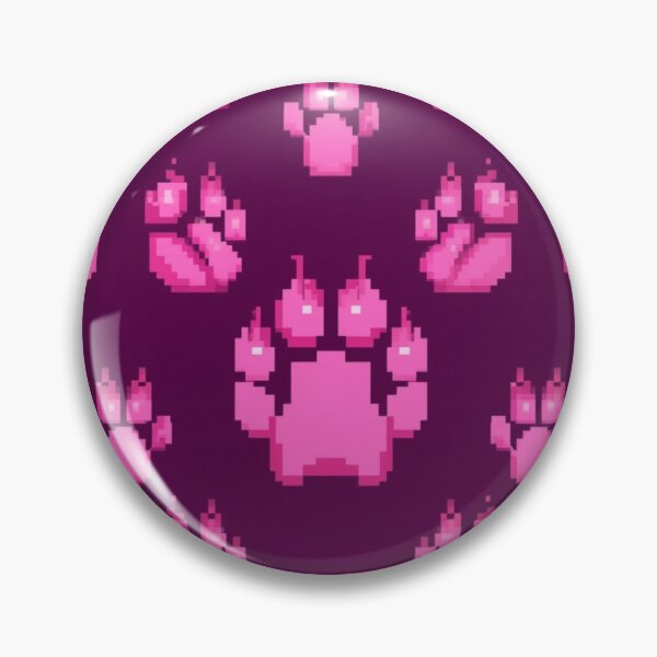 Item preview, Pink Pixel Art Cat Paws Pattern designed and sold by ViralVibeLab.