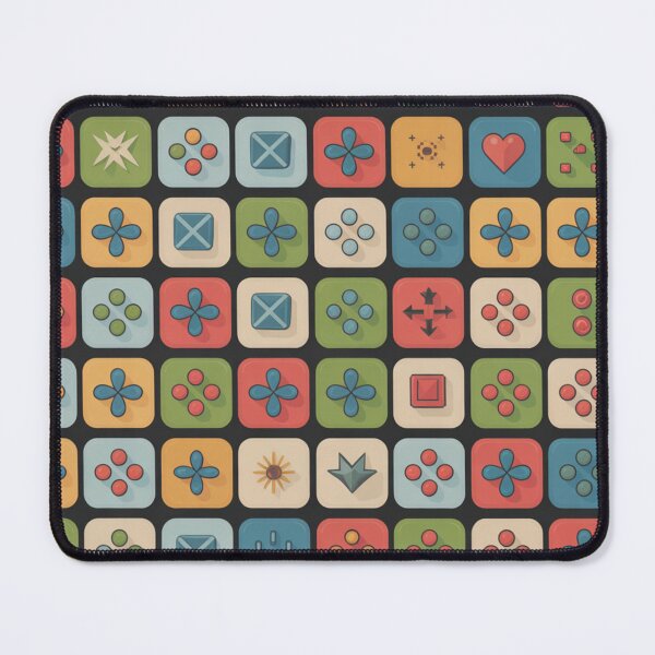 Item preview, Retro Geometric Icons Pattern - Vintage Game Symbols Pattern designed and sold by ViralVibeLab.