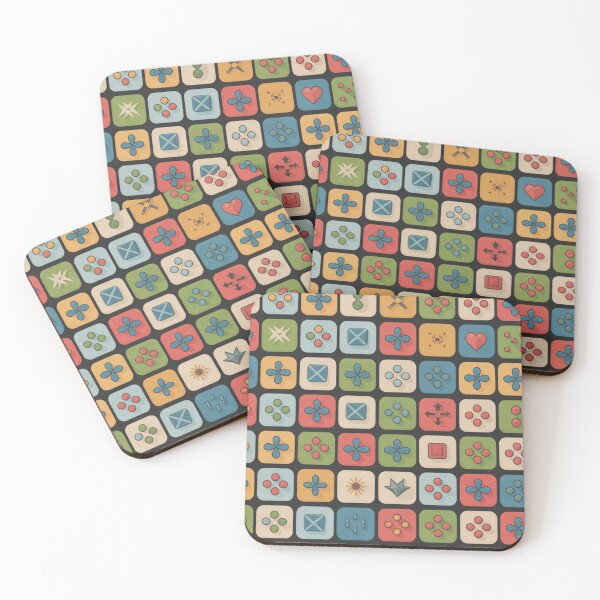 Item preview, Retro Geometric Icons Pattern - Vintage Game Symbols Pattern designed and sold by ViralVibeLab.