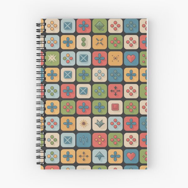 Item preview, Retro Geometric Icons Pattern - Vintage Game Symbols Pattern designed and sold by ViralVibeLab.