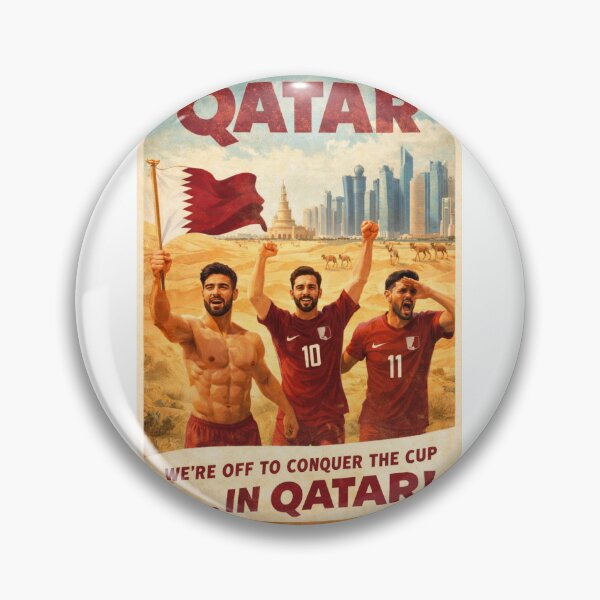 Item preview, Qatar Desert Skyline of Doha and Lusail Celebrating National Football Ambitions designed and sold by Aryabek.