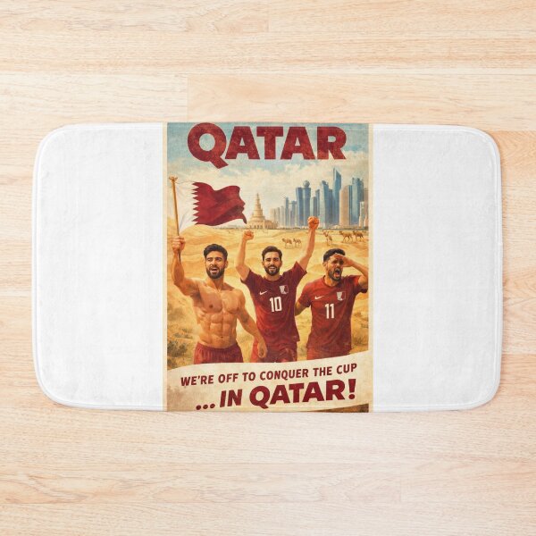Item preview, Qatar Desert Skyline of Doha and Lusail Celebrating National Football Ambitions designed and sold by Aryabek.