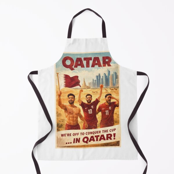 Item preview, Qatar Desert Skyline of Doha and Lusail Celebrating National Football Ambitions designed and sold by Aryabek.