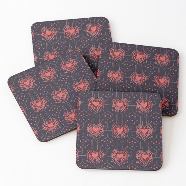 Item preview, Circuit Board Heart Pattern - Cyberpunk Tech Heart Pattern designed and sold by ViralVibeLab.