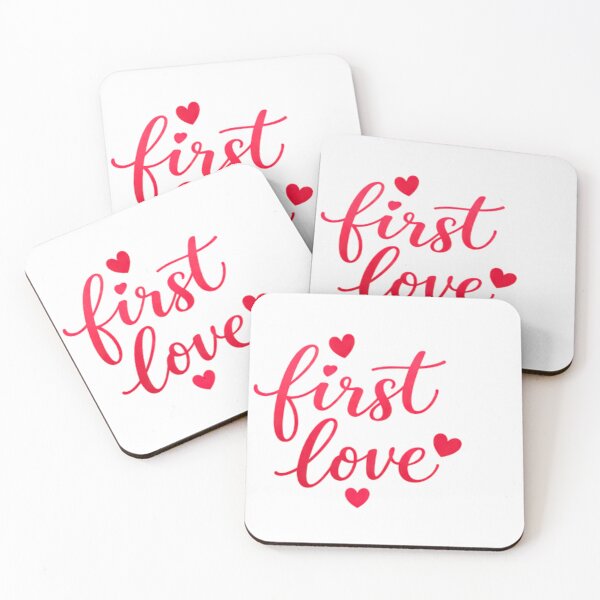 Item preview, First Love – Romantic Minimal Typography Sticker designed and sold by Lovestickerco.