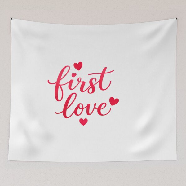 Item preview, First Love – Romantic Minimal Typography Sticker designed and sold by Lovestickerco.