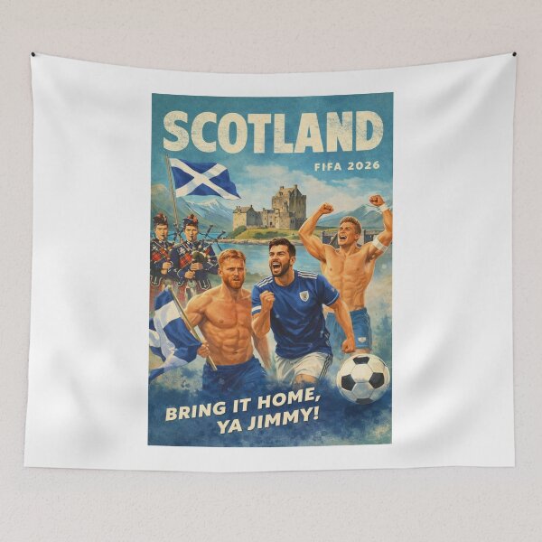 Item preview, Scotland Highlands Football Pride at Eilean Donan Castle and Loch Duich for FIFA 2026 designed and sold by Aryabek.