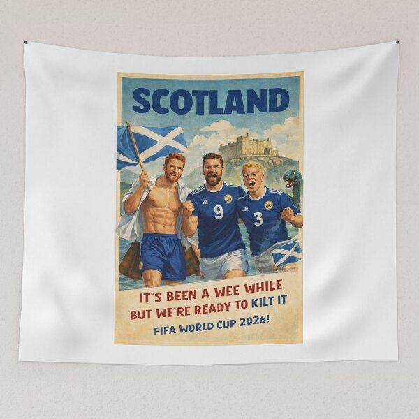 Item preview, Scotland Tartan Army Pride at Edinburgh Castle and Scottish Highlands for FIFA World Cup 2026 designed and sold by Aryabek.
