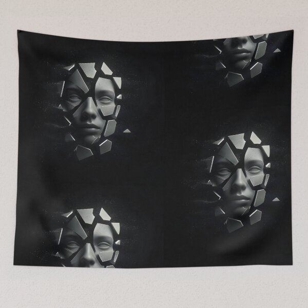 Item preview, Shattered Identity | Dark Surreal Fragmented Face Art designed and sold by MouradStudio.
