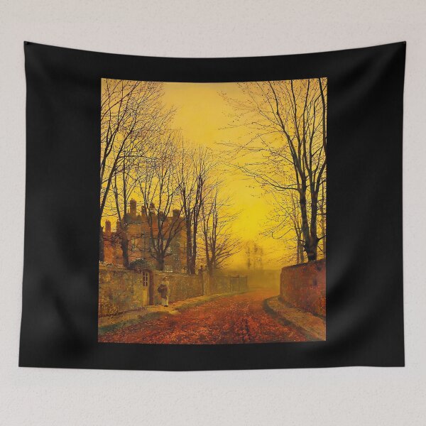 Item preview, Vintage Autumn Lane Evening Landscape Painting designed and sold by snbavrey64.