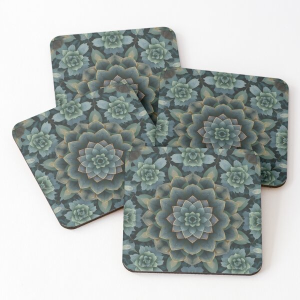 Item preview, Green Succulent Floral Mandala Pattern designed and sold by ViralVibeLab.