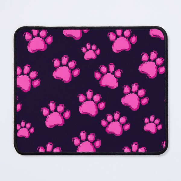Item preview, Pink Pixel Art Cat Paw Prints Pattern designed and sold by ViralVibeLab.