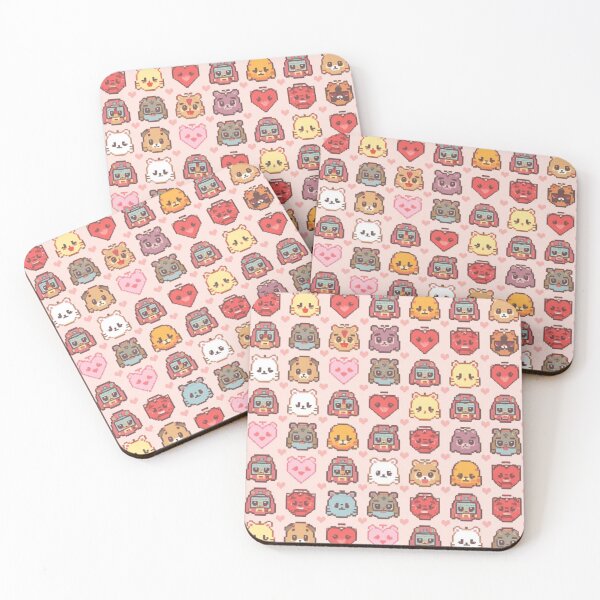 Item preview, Pixel Art Kawaii Animals Pattern - Cute 8-Bit Kawaii Friends Pattern designed and sold by ViralVibeLab.