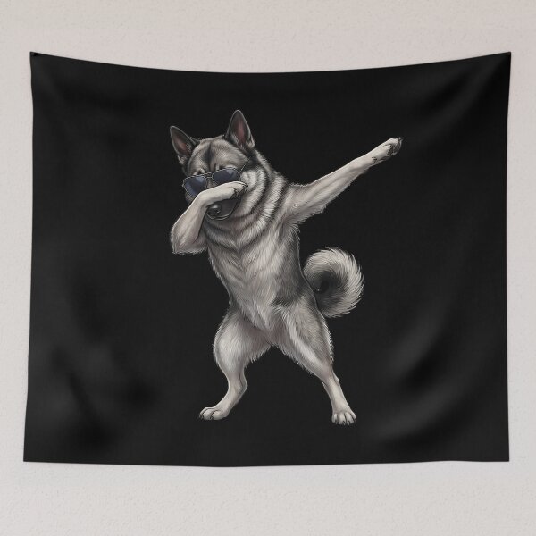 Item preview, Dabbing Norwegian Elkhound Dog Mom Dad Lover designed and sold by TerryConnells.