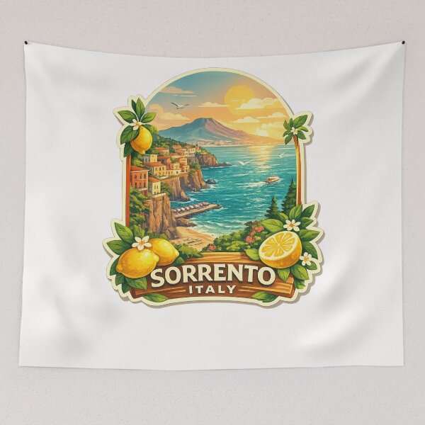 Item preview, Sorrento Amalfi Coast Panorama with Mount Vesuvius and Gulf of Naples designed and sold by Places On Earth.