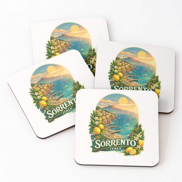 Item preview, Sorrento Amalfi Coast Panorama with Mount Vesuvius and Gulf of Naples Sunset designed and sold by Places On Earth.