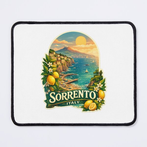 Item preview, Sorrento Amalfi Coast Panorama with Mount Vesuvius and Gulf of Naples Sunset designed and sold by Places On Earth.